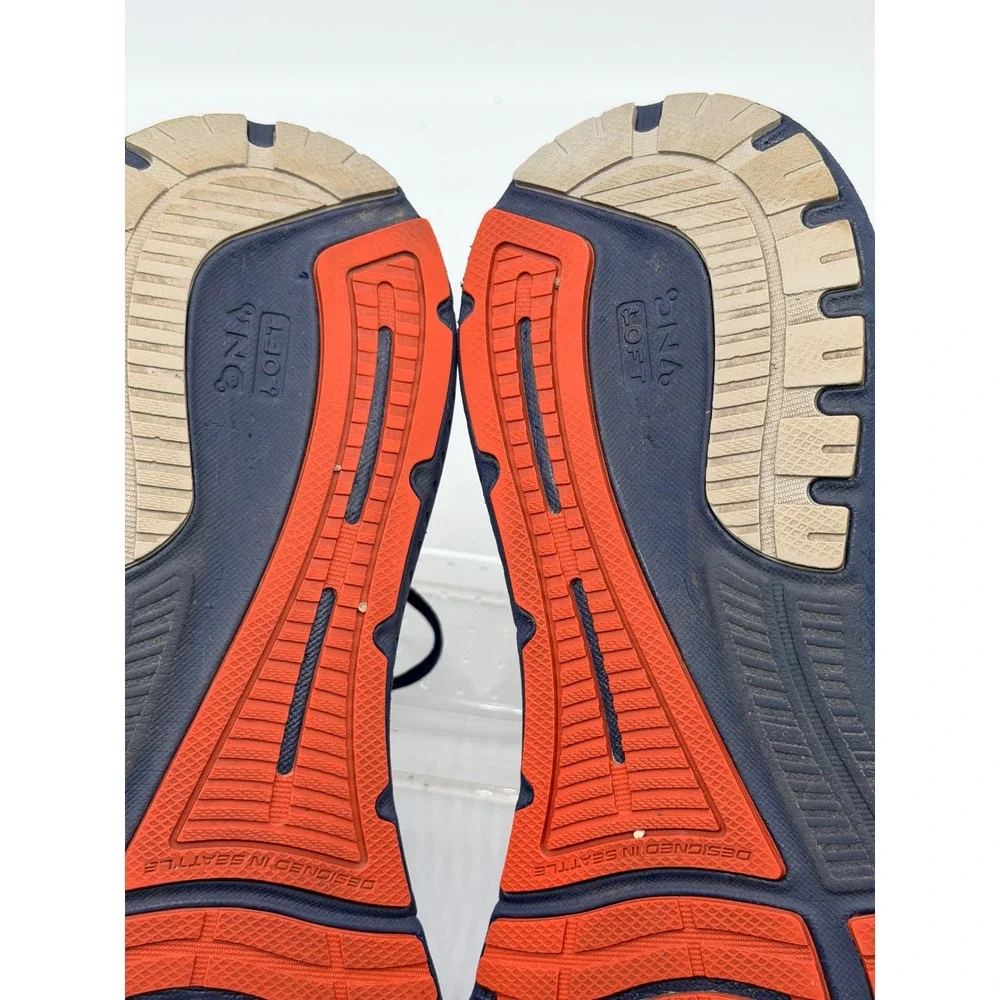 Brooks Glycerin GTS 19 Mens 12.5 D Running Shoes Gray Navy Orange 110357